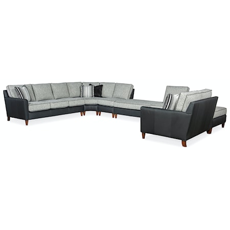 7-Seat Sectional Sofa w/ 2 Ottomans