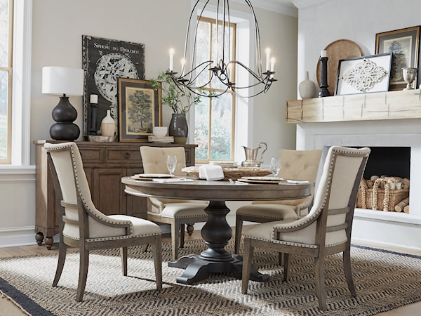 5-Piece Pedestal Dining Set