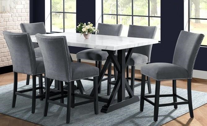 Elements International Tuscany Upholstered Counter Stool