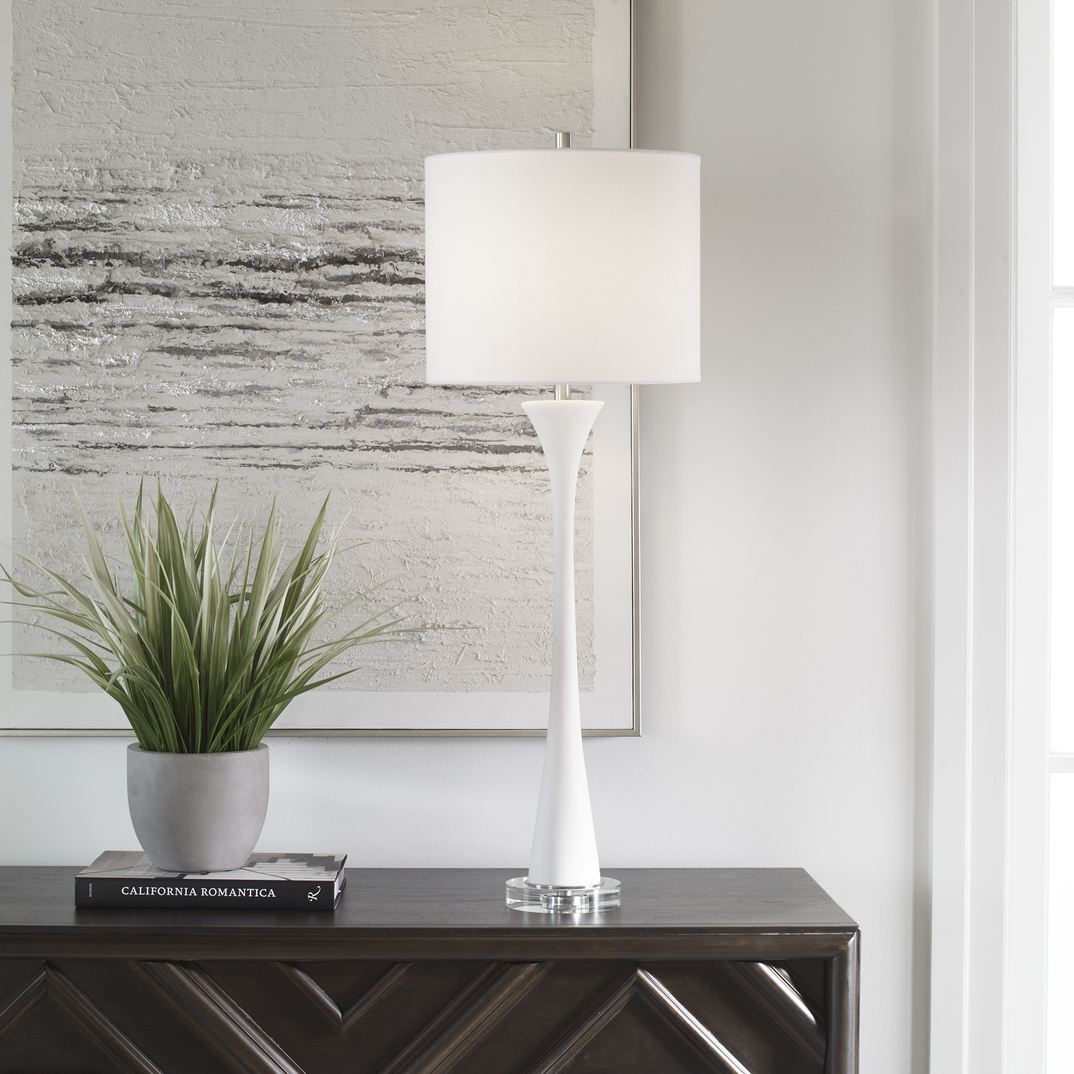 White Marble Buffet Lamp