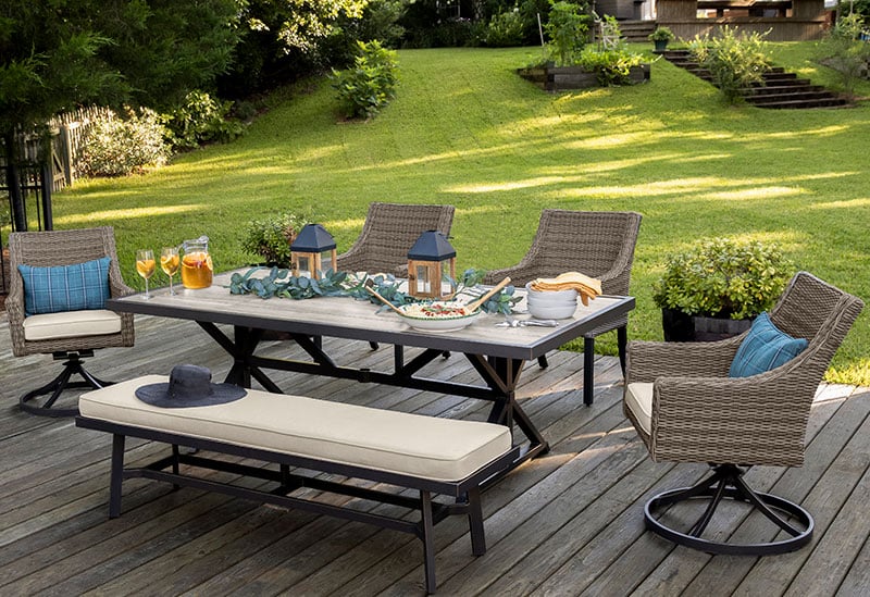 Alfresco Sandbridge Woven Swivel Rocker Dining Chair