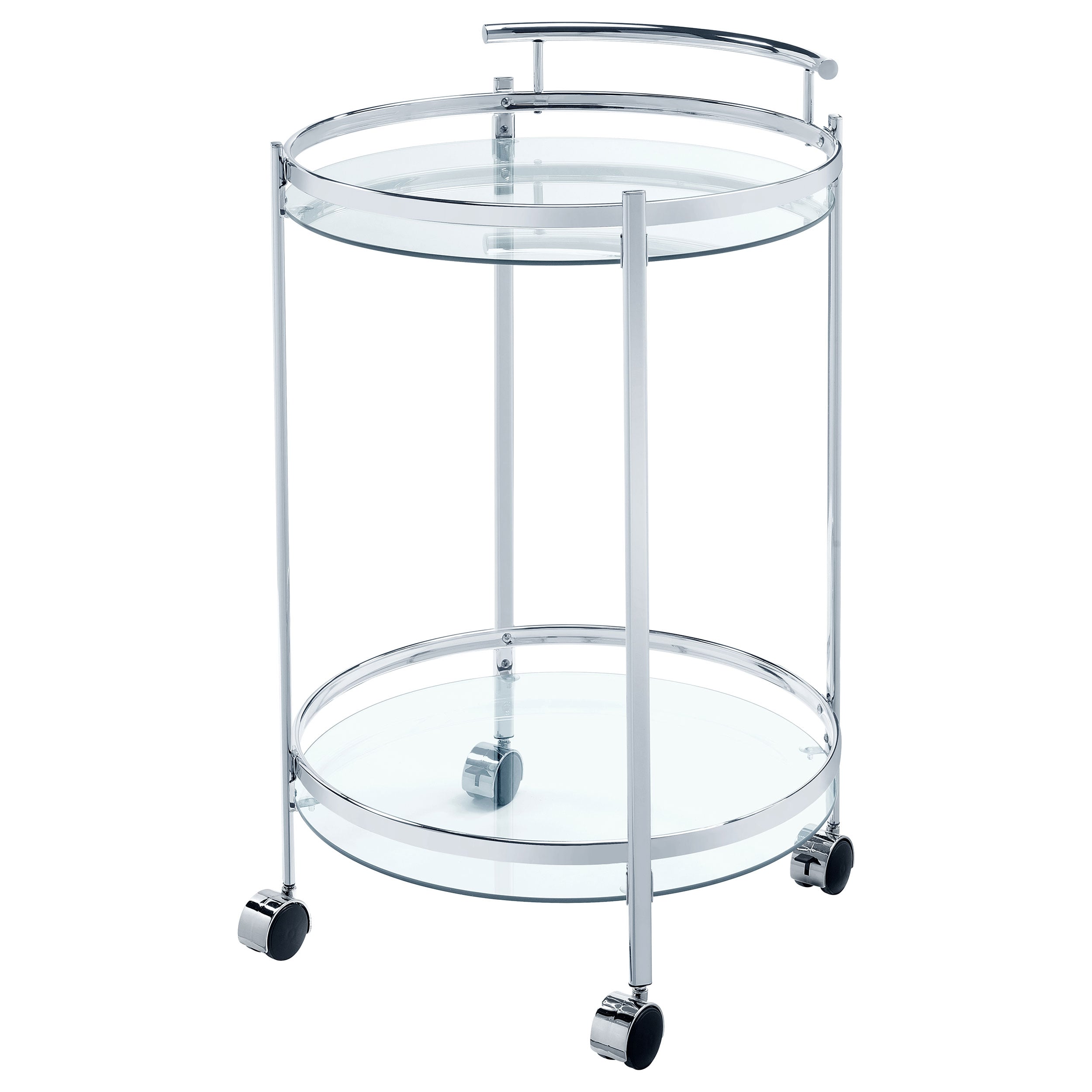 Coaster Chrissy Chrissy Glass Shelf Bar Cart