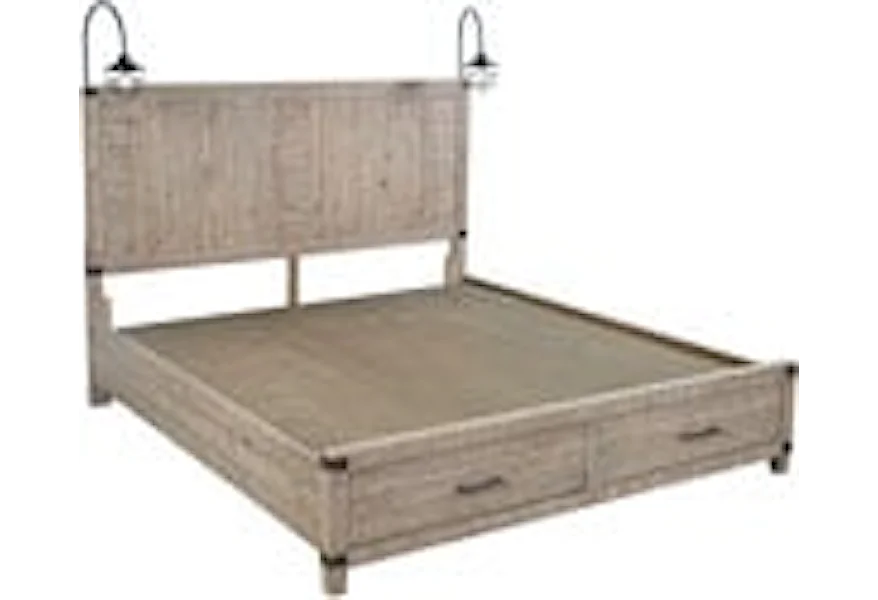 Foundry King Storage Panel Bed by Aspenhome at Morris Home