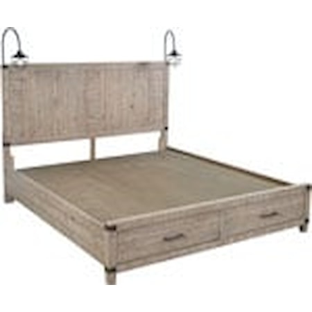 Queen Storage Panel Bed