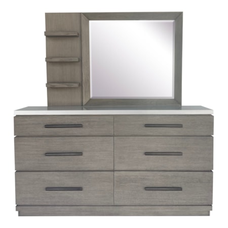 6-Drawer Dresser and Mirror Set