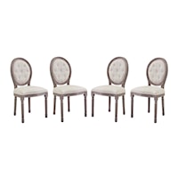 Dining Side Chair Upholstered Fabric Set of 4