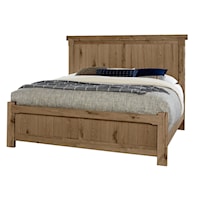 Transitional Rustic King Dovetail Bed