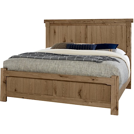 Transitional Rustic King Dovetail Bed