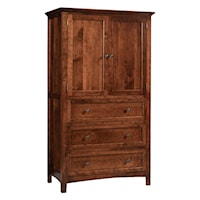 Transitional 3-Drawer Bedroom Armoire