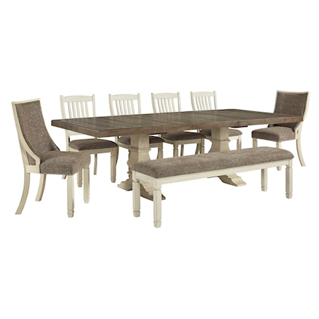 8-Piece Dining Set with Bench