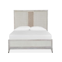 Contemporary Queen Bed with Upholstered Headboard