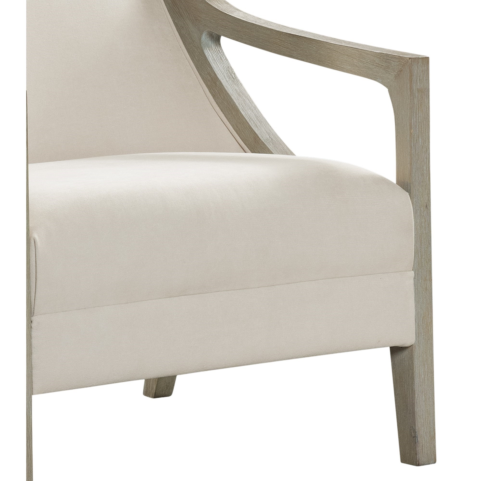 Elements International Hopkins- Accent Chair with White Wash Frame