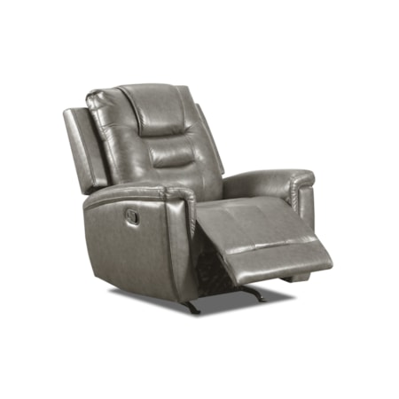 CHUCK GREY MANUAL ROCKER RECLINER | .