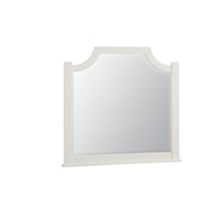 Relaxed Vintage Solid Wood Scalloped Mirror