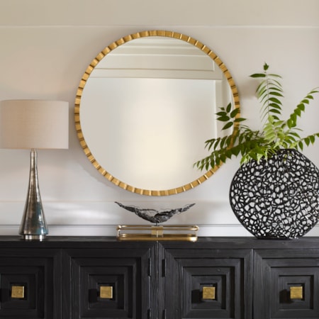 Dandridge Gold Round Mirror