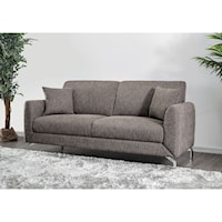 Transitional Sofa with Stainless Steel Legs