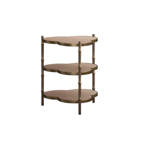 Traditional 3-Tier Bronze Accent Table