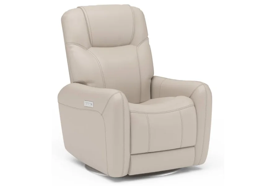 1514 Degree Power Swivel Recliner  by Flexsteel at Godby Home Furnishings