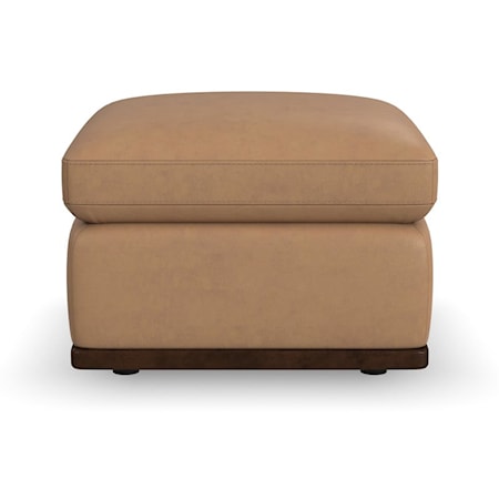 Contemporary Leather Ottoman