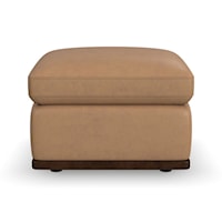 Contemporary Leather Ottoman