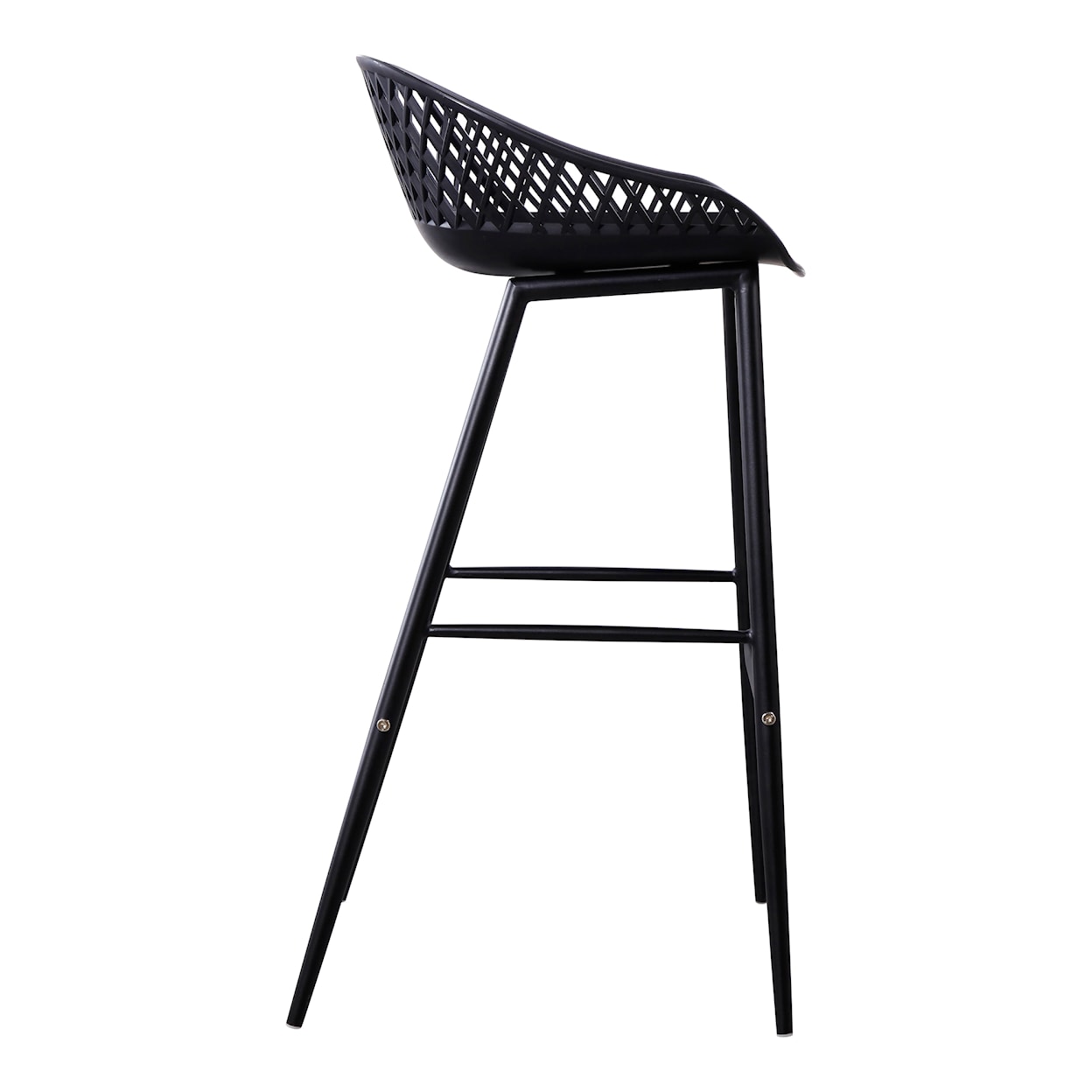 Moe's Home Collection Piazza Piazza Outdoor Barstool Black-M2