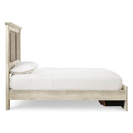 King Upholstered Bed w/ Footboard Storage