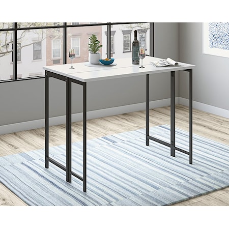 Contemporary Drop Leaf Counter Height Dining Table with Slide-Out Support