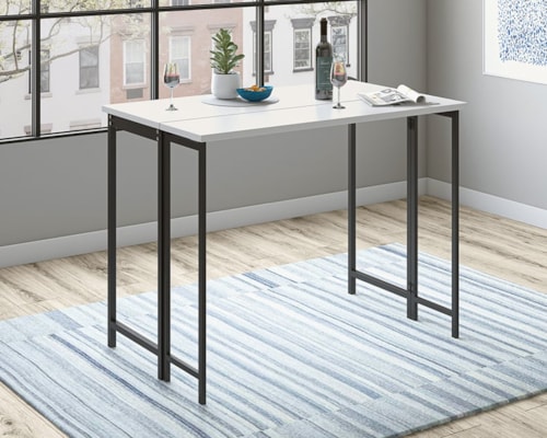 Contemporary Drop Leaf Counter Height Dining Table with Slide-Out Support