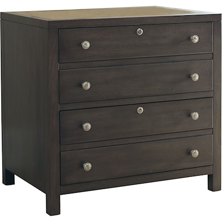 Contemporary Lateral File Cabinet with 2 Locking Drawers