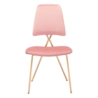 Chloe Dining Chair (Set of 2) Pink & Gold