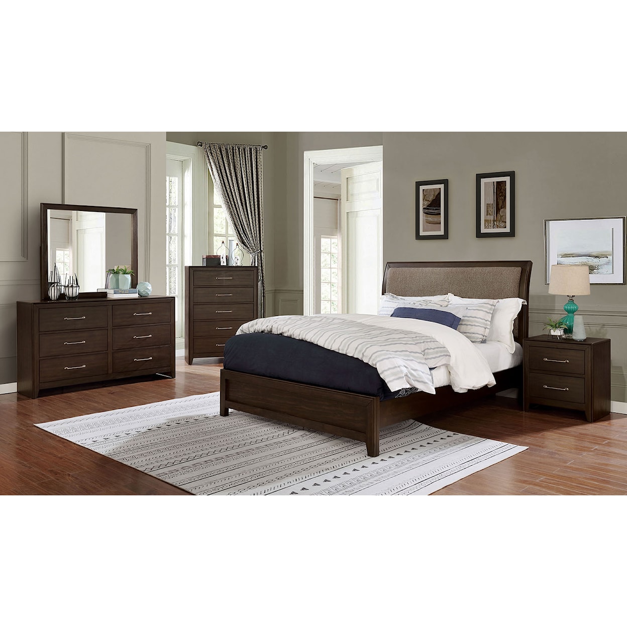 FUSA Jamie 5-Piece Queen Bedroom Set