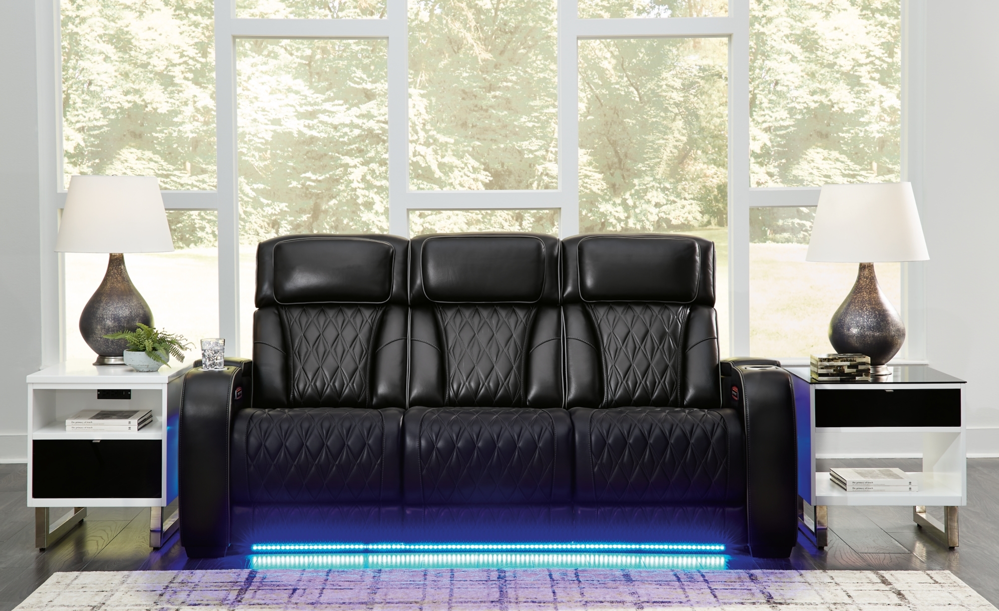 Signature Design by Ashley Boyington Pwr Rec Sofa With Adj Headrest