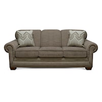 Transitional Sofa with Rolled Arms