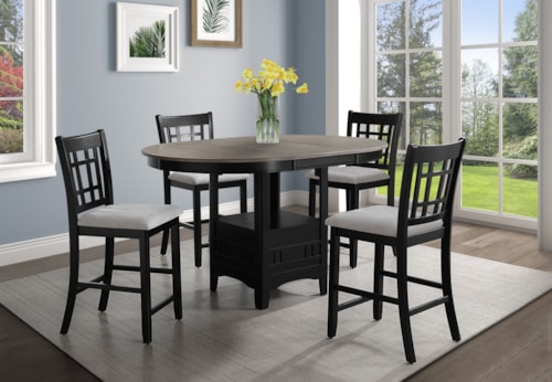 Hartwell Farmhouse 5-Piece Counter Height Dining Set