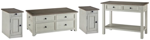 Coffee Table And 2 Chairside End Tables With Console