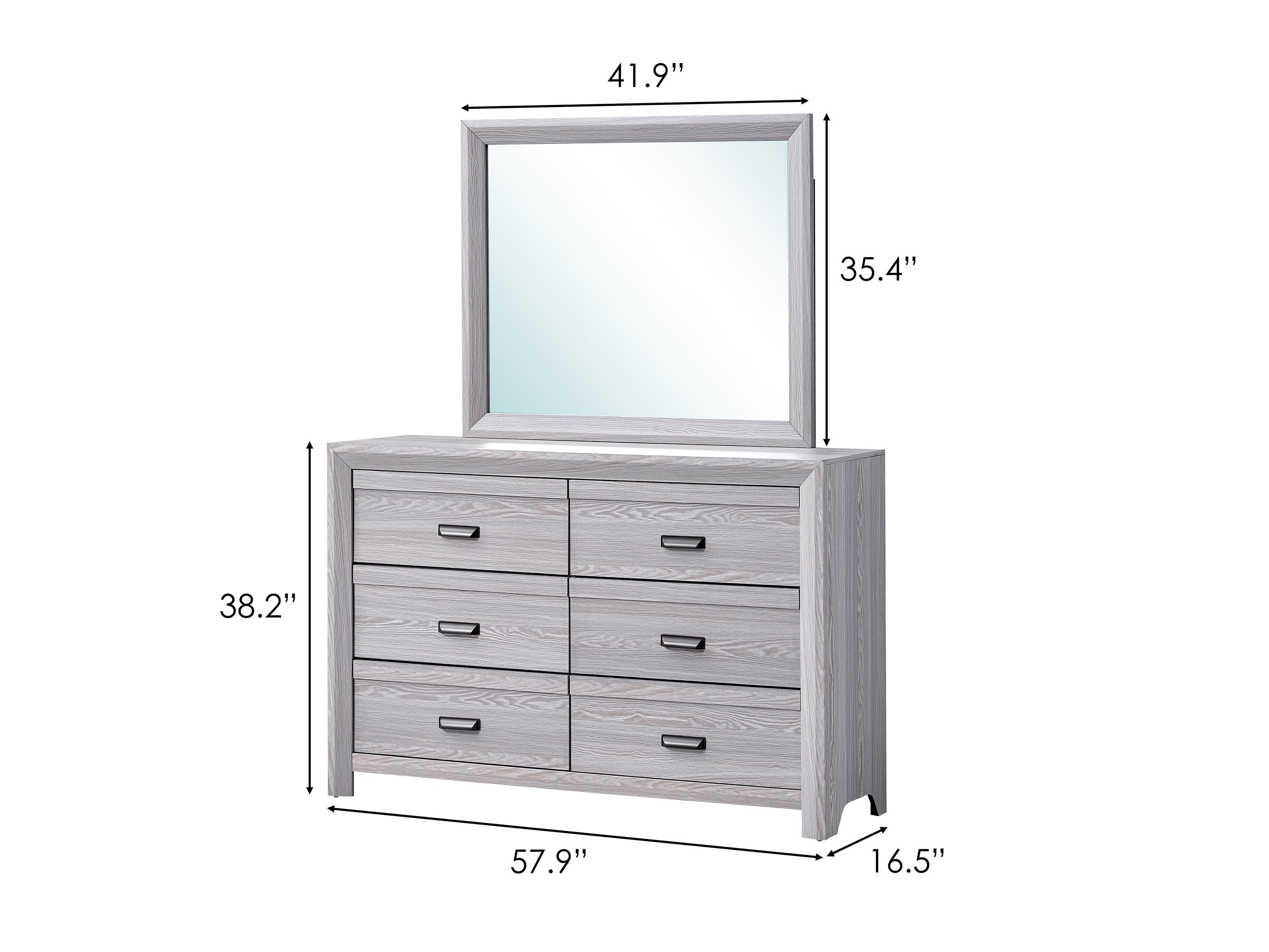 Crown Mark Adelaide Dresser and Mirror
