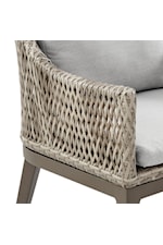 Armen Living Grenada Set of 2 Contemporary Outdoor Dining Chairs with Cushions