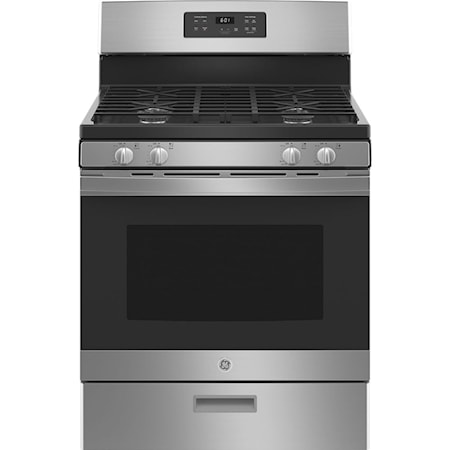 GE® 30" Free-Standing Gas Range Stainless Steel