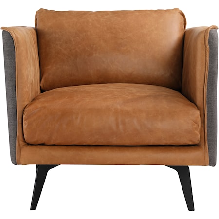 Messina Leather Arm Chair Cigare Tan Leather