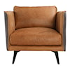 Moe's Home Collection Messina Messina Leather Arm Chair Cigare Tan Leather