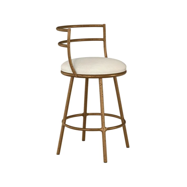 Swivel Bar Stool with Hammered Finish