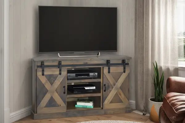66" Corner TV Console