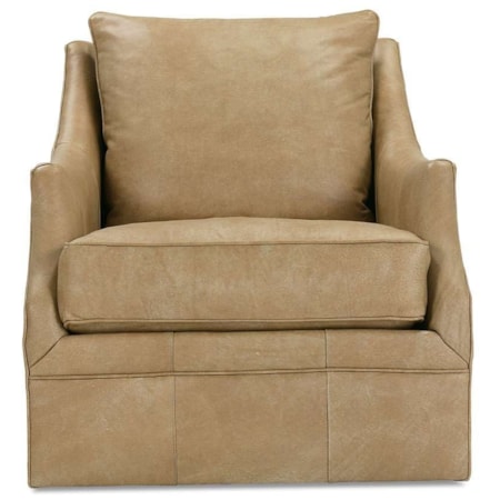 Leather Swivel Glider