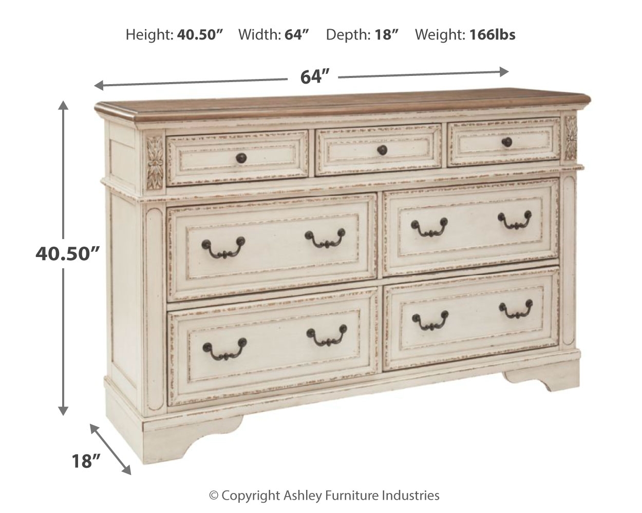 Signature Design by Ashley Realyn Dresser And 2 Nightstands