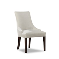 Contemporary Upholstered Host Chair with Slope Arms