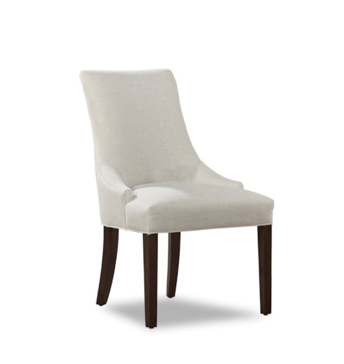 Contemporary Upholstered Host Chair with Slope Arms