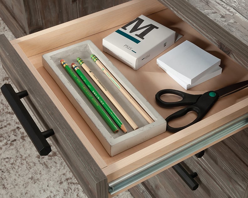 Sauder Aspen Post Aspen Post Double Pedestal Executive Desk