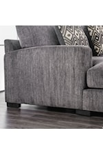 Furniture of America Kaylee Contemporary U-Shaped Sectional with Ottoman