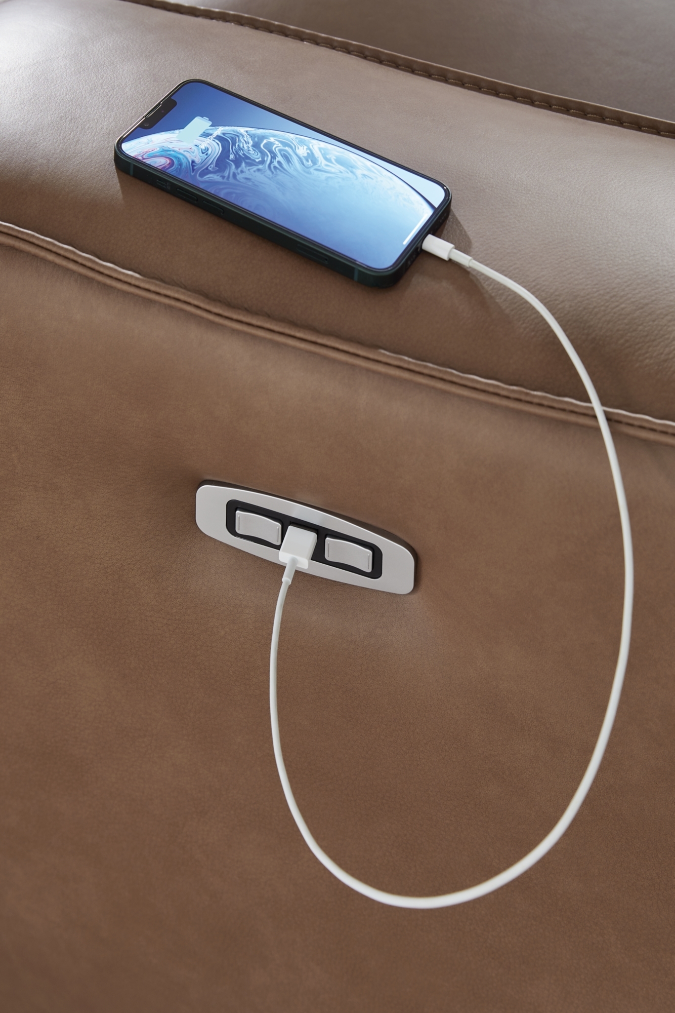 Signature Design by Ashley DeepWakes 2 Seat Pwr Rec Sofa Adj Hdrest