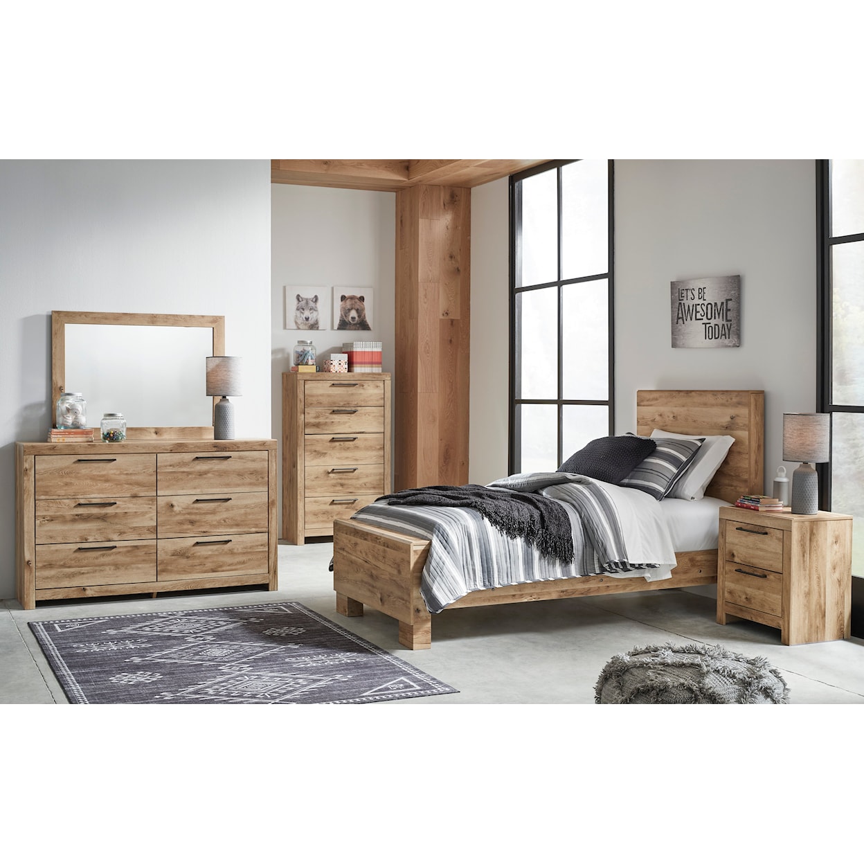 Ashley Furniture Signature Design Hyanna Twin Panel Bed
